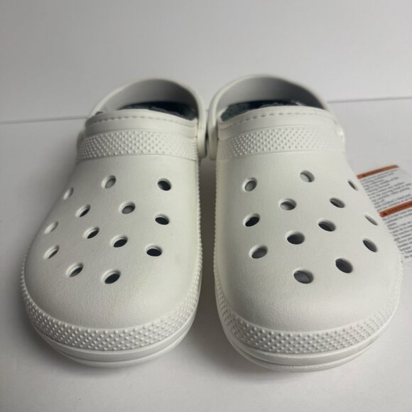 Crocs Mens Classic Lined Clog White Size 10 M - Picture 3 of 6
